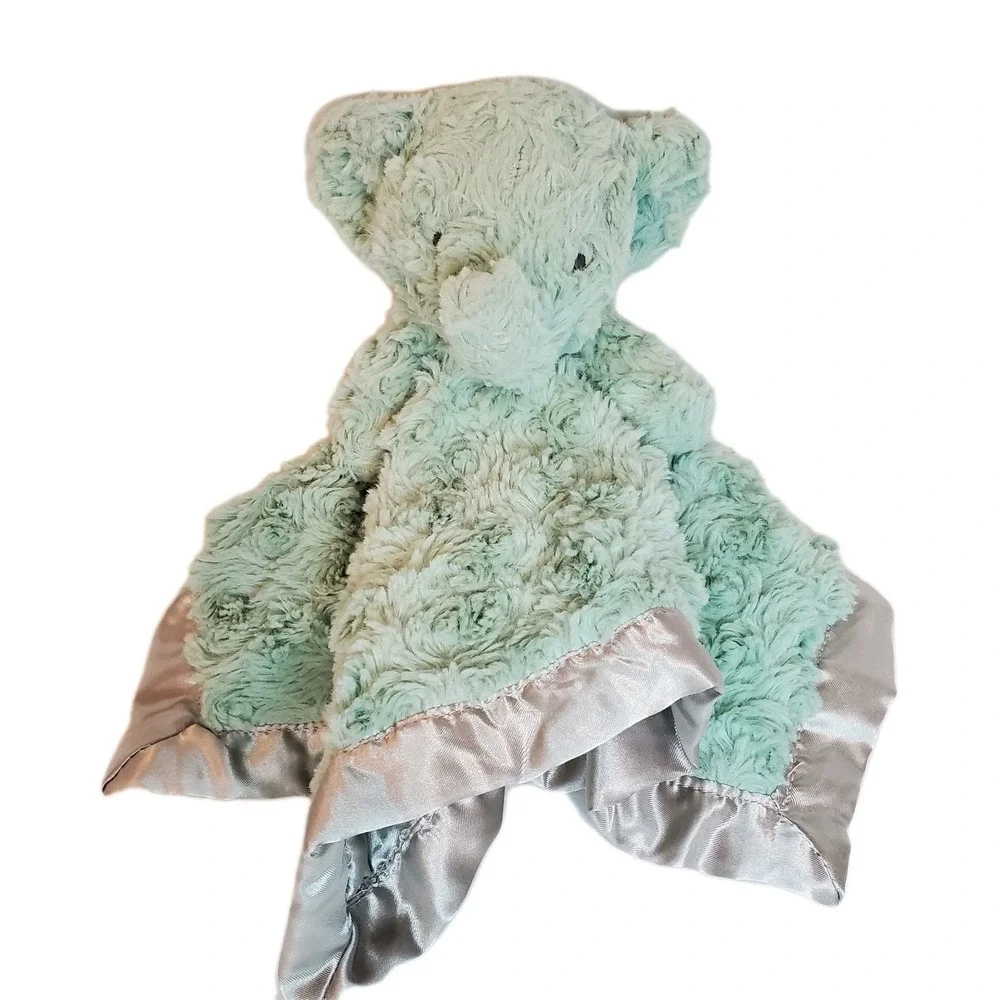 Cloud Island Teal Green Elephant Lovey‎ Plush Baby Security Blanket Target Minky
